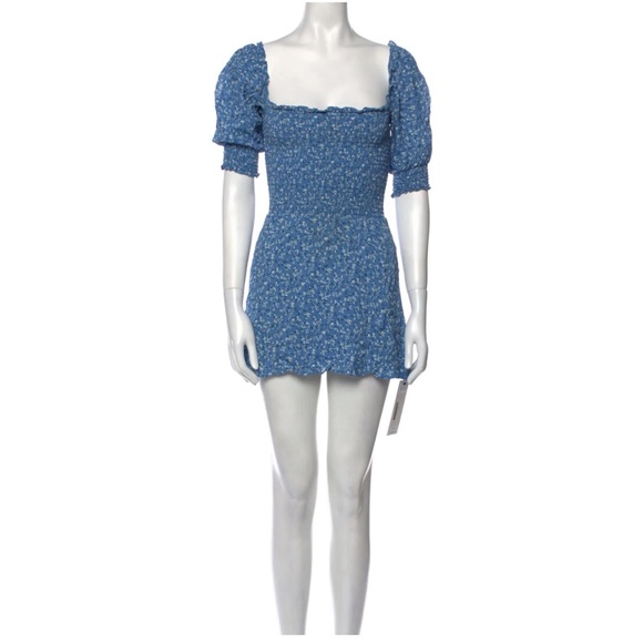 Reformation Blue Floral Dress | size XS - Picture 1 of 5